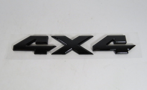 Gloss black 4x4 emblem - black, for